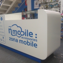 mostrador curvo laca